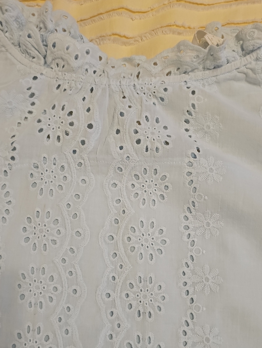 Adiva Pale Blue Eyelet Blouse - Picture 12 of 12